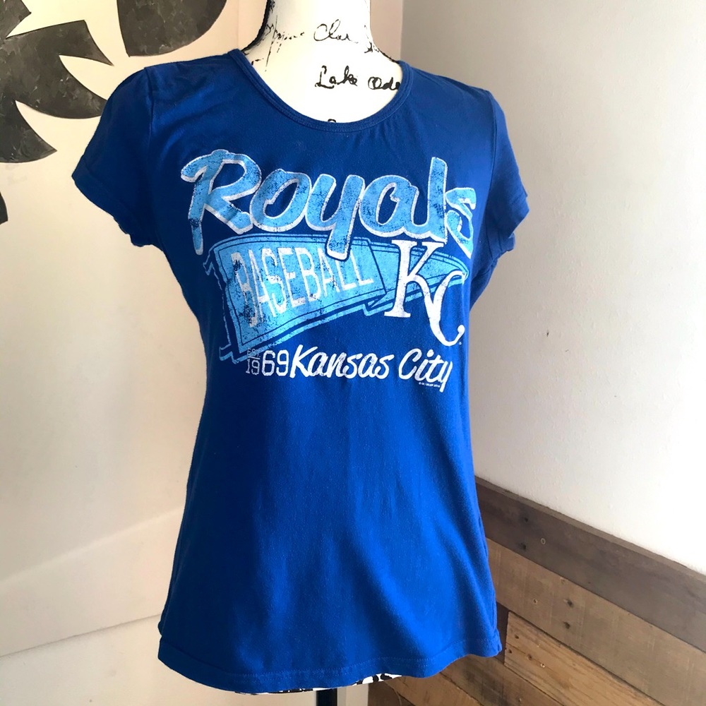 4her By Carl Banks Kansas City Royals Baseball Blue Short sleeve T-shirt Size XL